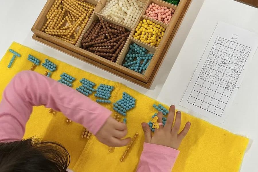 Hands on learning materials at Montessori Preschool in Forestville